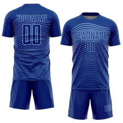 Custom Royal Light Blue Gradient Geometric Lines Sublimation Soccer Uniform Jersey Custom Royal Light Blue Gradient Geometric Lines Sublimation Soccer Uniform Jersey