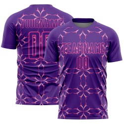 Custom Purple Pink Damask Pattern Sublimation Soccer Uniform Jersey Custom Purple Pink Damask Pattern Sublimation Soccer Uniform Jersey