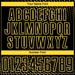 Custom Black Yellow Geometric Lines Sublimation Soccer Uniform Jersey Custom Black Yellow Geometric Lines Sublimation Soccer Uniform Jersey