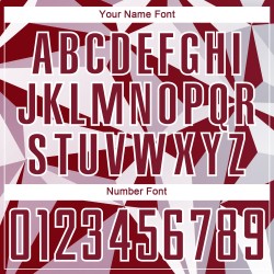 Custom Crimson White Geometric Pattern Sublimation Soccer Uniform Jersey Custom Crimson White Geometric Pattern Sublimation Soccer Uniform Jersey