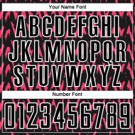 Custom Black Hot Pink-White Abstract Geometric Pattern Sublimation Soccer Uniform Jersey